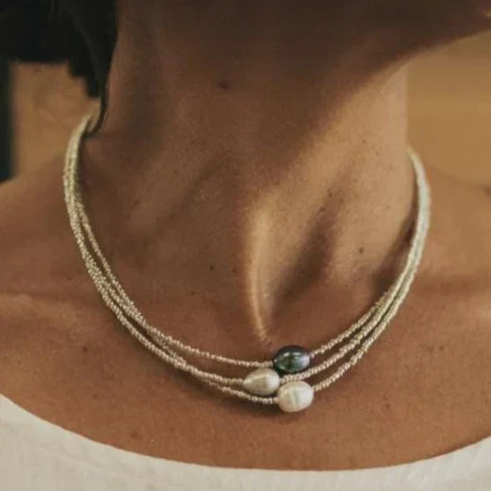Vintage Layered Pearl Necklace