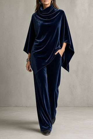 Violette | Cowl-Neck Poncho & Trouser Set