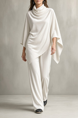 Violette | Cowl-Neck Poncho & Trouser Set