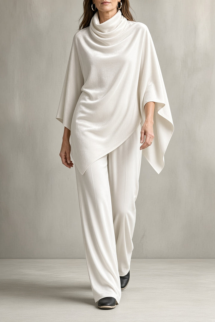 Violette | Cowl-Neck Poncho & Trouser Set