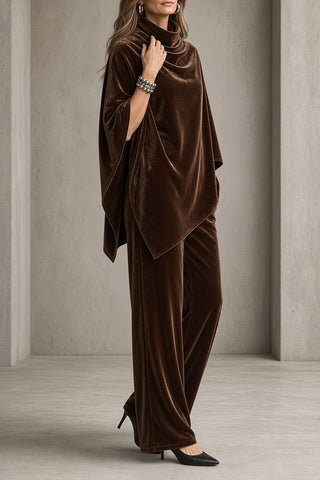 Violette | Cowl-Neck Poncho & Trouser Set