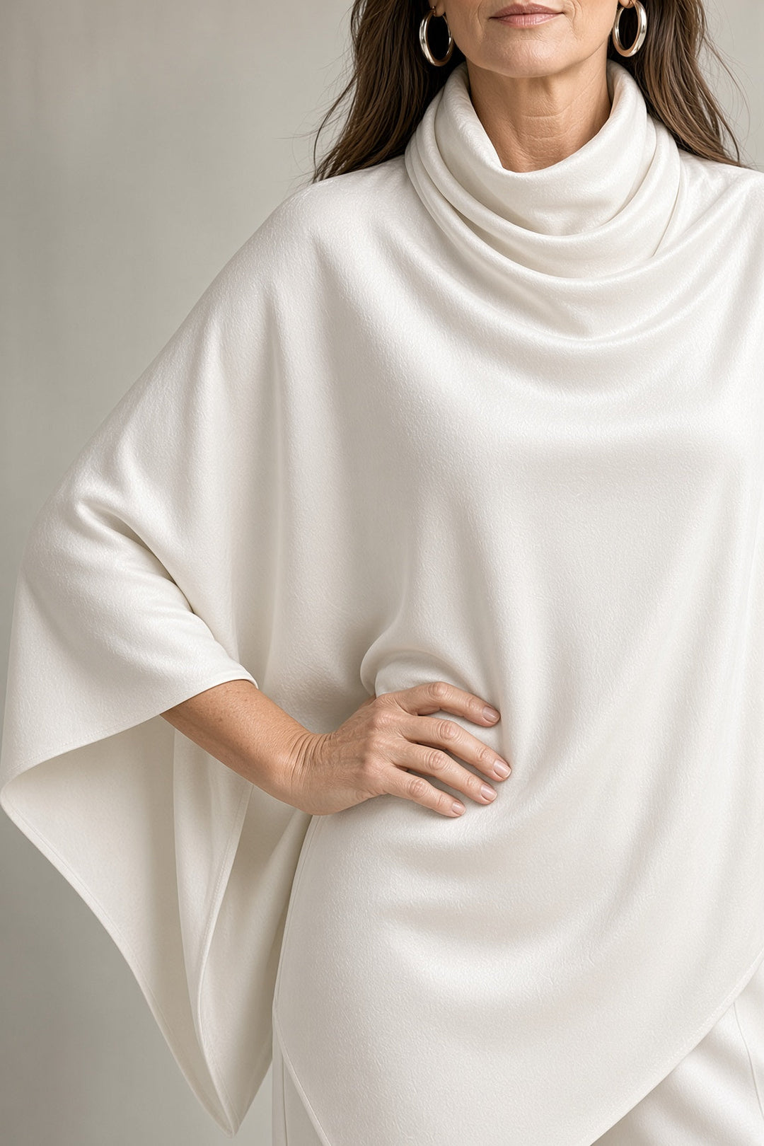 Violette | Cowl-Neck Poncho & Trouser Set