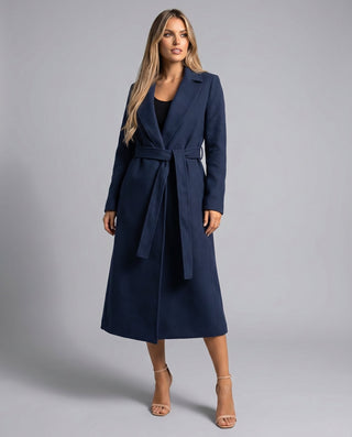Josie | Belted Long Lapel Coat