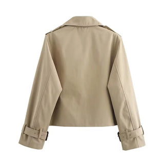 Paulina | Cropped Double-Breasted Trench Coat