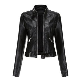 Cecily | Cropped Moto Biker Jacket