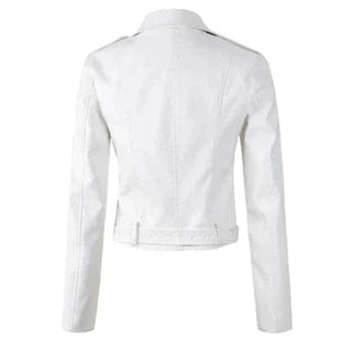 Juliet | Cropped Belted Biker Jacket