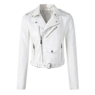 Juliet | Cropped Belted Biker Jacket