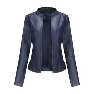 Camille | Stand-Collar Zip-Up Moto Jacket