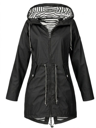 Margaret | Hooded Drawstring Rain Coat