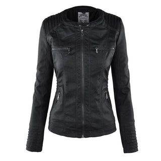 Lucinda | Hooded Moto Jacket with Removable Hood
