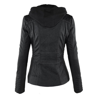 Lucinda | Hooded Moto Jacket with Removable Hood