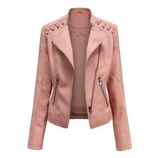 Ruby | Moto-Style Zip-Up Biker Jacket