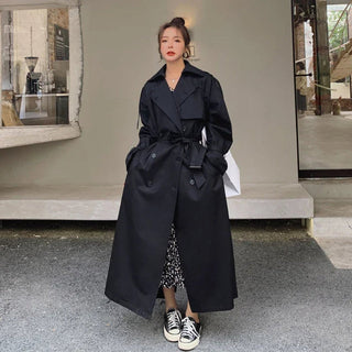 Edith | Oversized Double-Breasted Long Trench Coat