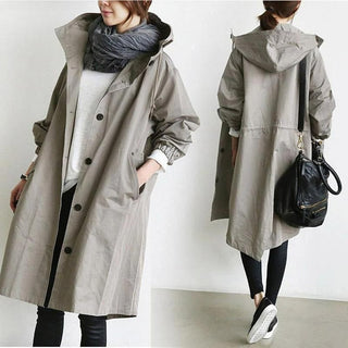 Maisie | Oversized Hooded Button-Front Coat