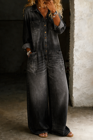 Ximena | Relaxed Denim Jumpsuit