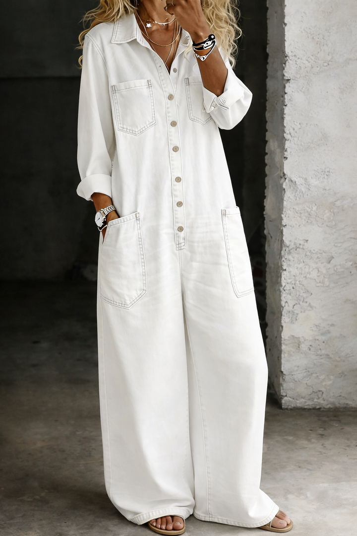 Ximena | Relaxed Denim Jumpsuit