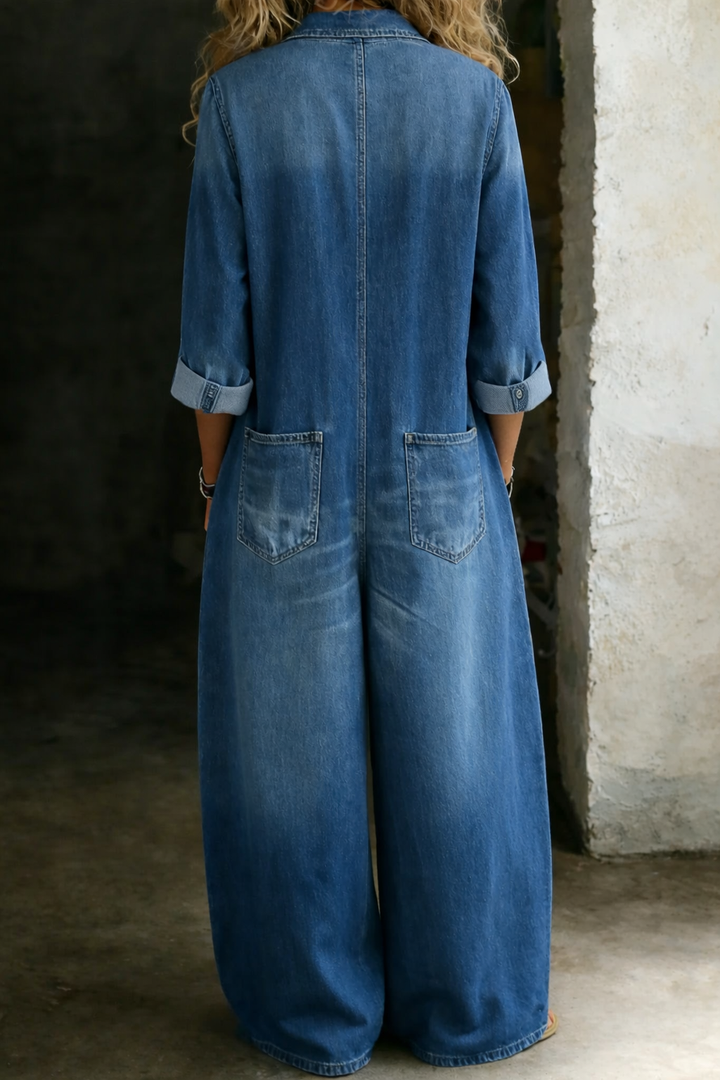 Ximena | Relaxed Denim Jumpsuit