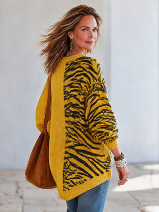 Zelda | Zebra Jacquard Sweater