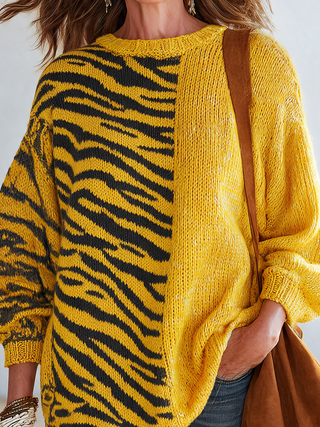 Zelda | Zebra Jacquard Sweater
